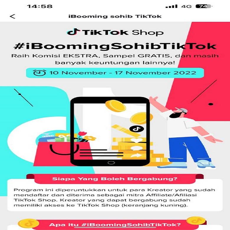 iBooming Menjadi Partner Afiliate TikTok #iBoomingSohibTiktok